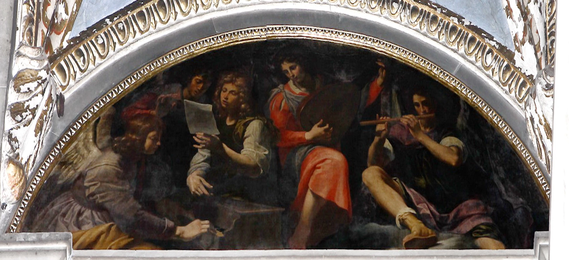Angeli musicanti con flauto